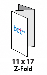 11 x 17 - Use this option if you have one PDF file with 2 pages.